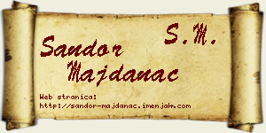 Šandor Majdanac vizit kartica